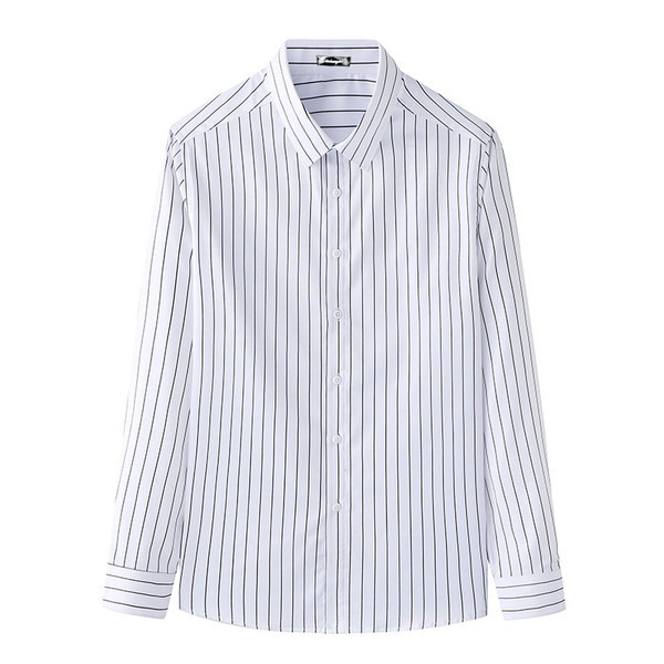 Meeste triibuline pikkade varrukate ja nööpidega särk mitmes värvitoonis