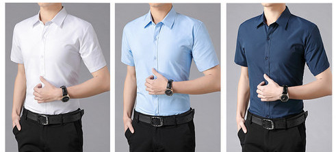 Új modell testreszabott férfi ing rövid és hosszú ujjal