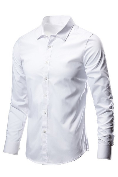 Μοντέρνο ανδρικό εφαρμοστό πουκάμισο με κλασικό γιακά
