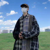 Bő, kockás férfi ing