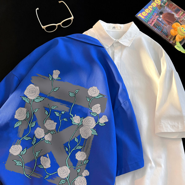 Uut mudelit meeste suvine särk, mille seljal on trükitud