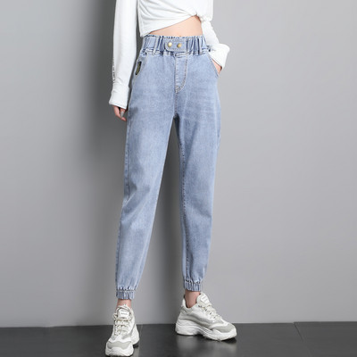 Moteriški tamprūs džinsai – dviejų spalvų