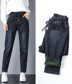 Γυναικείο τζιν με ψηλόμεσο και κορδόνια νέο μοντέλο