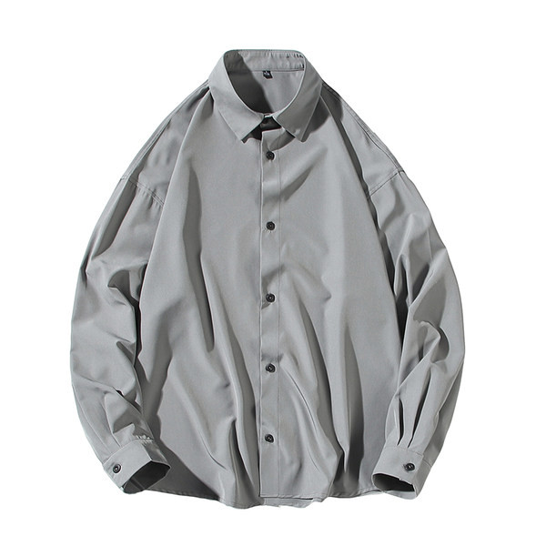 Vyriški vienspalviai marškiniai su klasikine apykakle