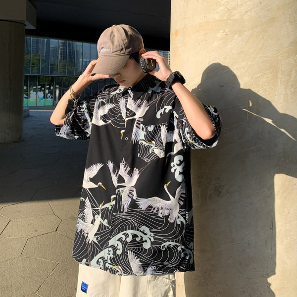 Įprasti vyriški marškinėliai su raštu