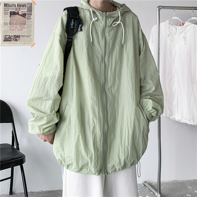 Ανδρική φαρδιά φούτερ με κουκούλα και τσέπη