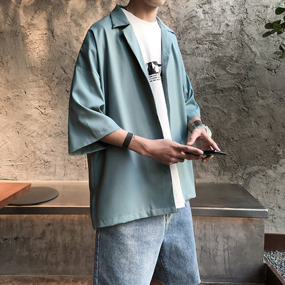 Bő férfi ing 3/4-es ujjal