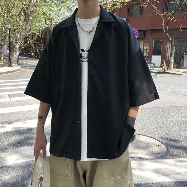 Bő férfi ing 3/4-es ujjal