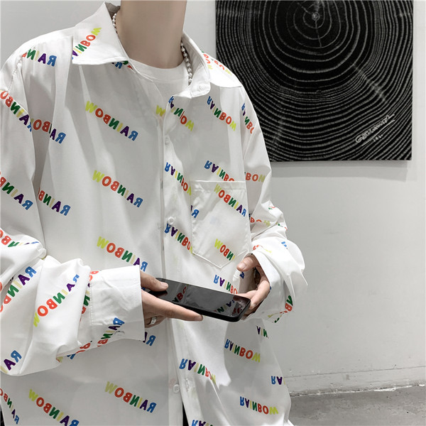 Meeste pikkade varrukatega lilleline särk