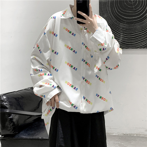 Meeste pikkade varrukatega lilleline särk