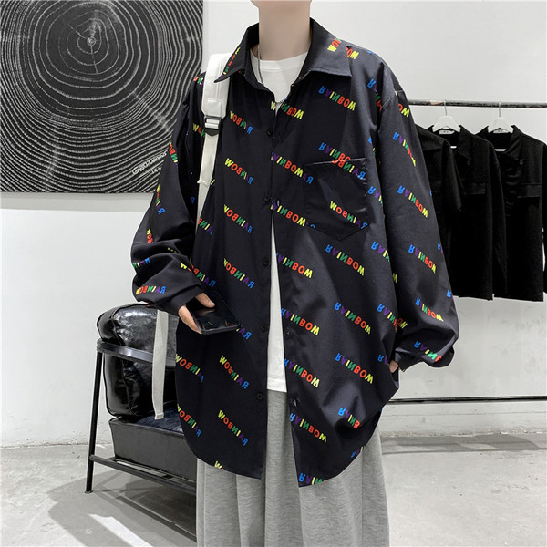 Meeste pikkade varrukatega lilleline särk