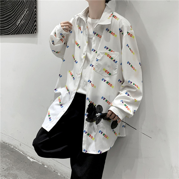 Meeste pikkade varrukatega lilleline särk