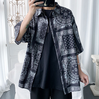 Ανδρικό πουκάμισο casual με animal print