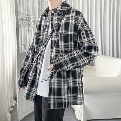 Retro hosszú ujjú férfi ing