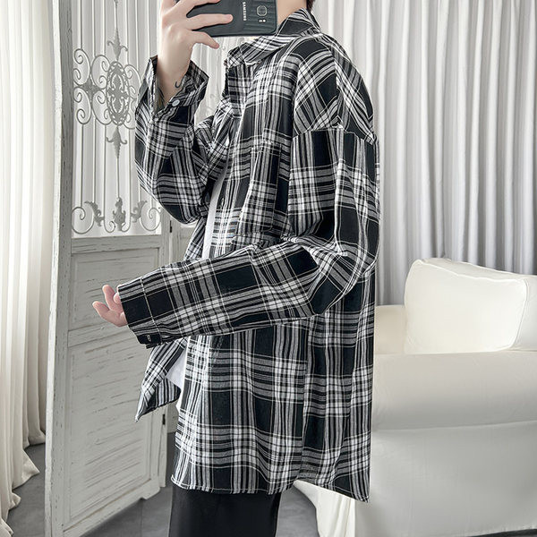 Vyriški retro marškinėliai ilgomis rankovėmis