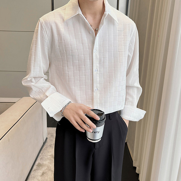 Meeste moodne pikkade varrukatega klassikalise kraega uue mudeli särk