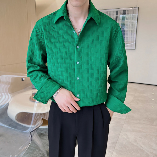 Meeste moodne pikkade varrukatega klassikalise kraega uue mudeli särk