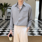 Férfi elegáns ing tiszta modell zsebbel