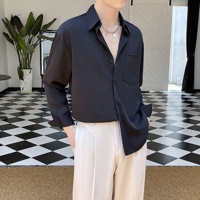 Férfi elegáns ing tiszta modell zsebbel