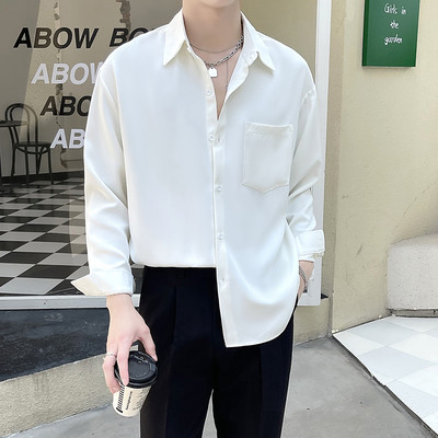 Férfi elegáns ing tiszta modell zsebbel