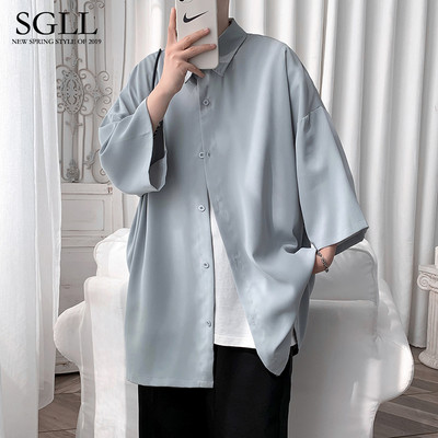 Vyriški laisvi marškiniai - 3/4 rankovėmis