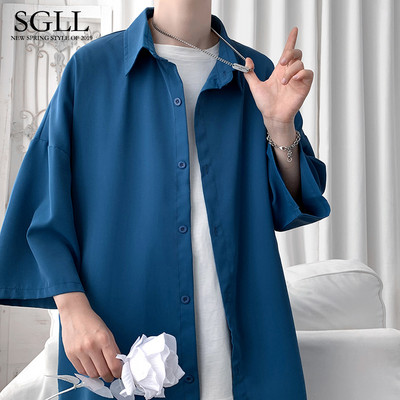 Vyriški laisvi marškiniai - 3/4 rankovėmis