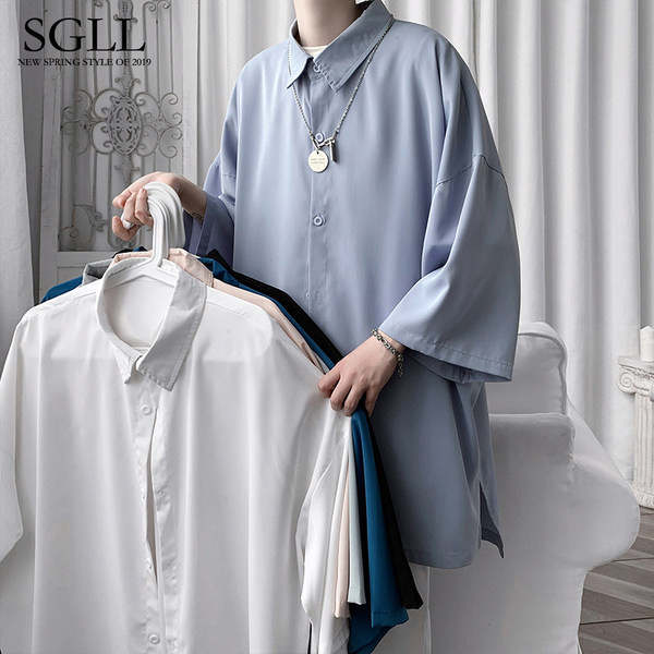 Vyriški laisvi marškiniai - 3/4 rankovėmis