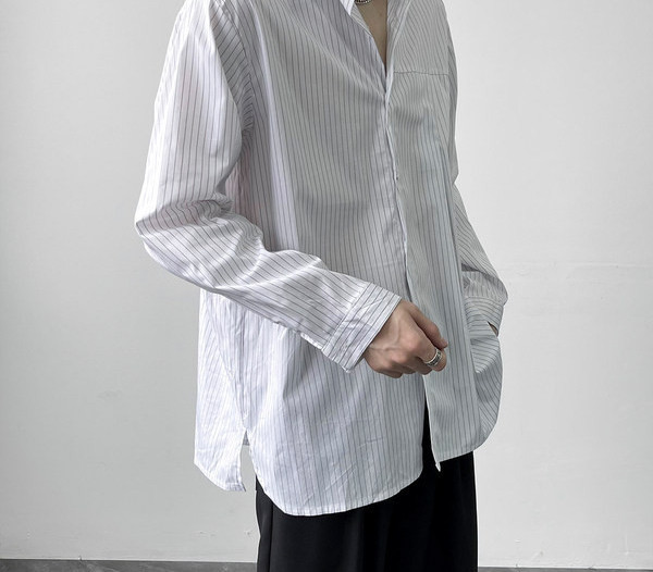 Vyriški marškinėliai ilgomis rankovėmis su apykakle