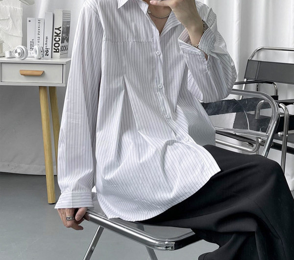 Vyriški marškinėliai ilgomis rankovėmis su apykakle