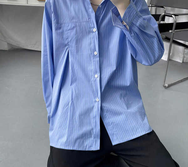 Vyriški marškinėliai ilgomis rankovėmis su apykakle