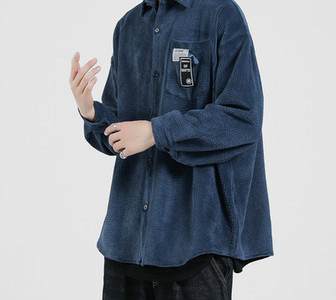 Meeste vabaaja särk musta ja sinise värviga