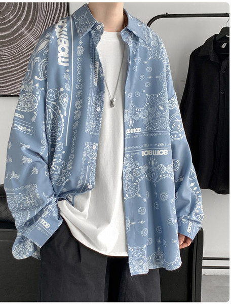 Férfi hosszú ujjú ing gallérral