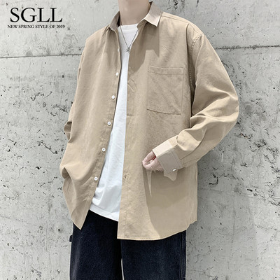 Férfi hosszú ujjú ing zsebbel