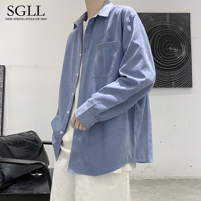 Férfi hosszú ujjú ing zsebbel