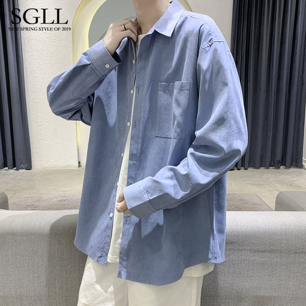 Férfi hosszú ujjú ing zsebbel