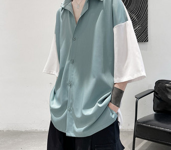 Meeste vabaaja lühikeste varrukatega särk