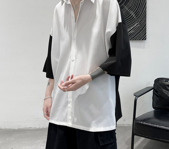 Meeste vabaaja lühikeste varrukatega särk