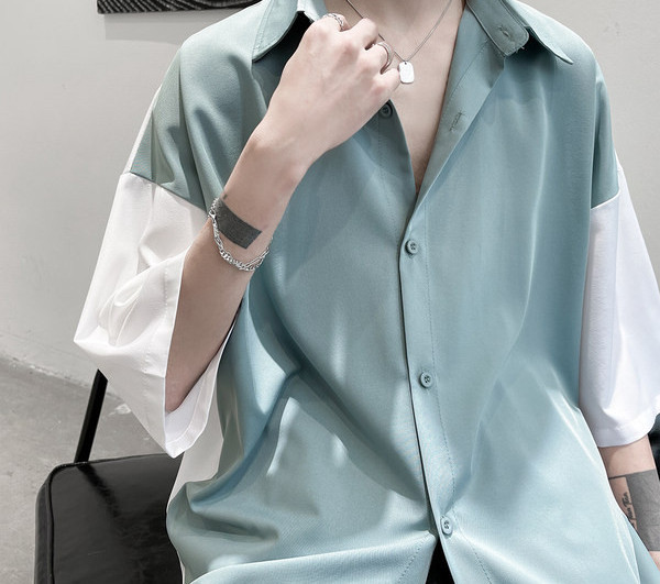 Meeste vabaaja lühikeste varrukatega särk