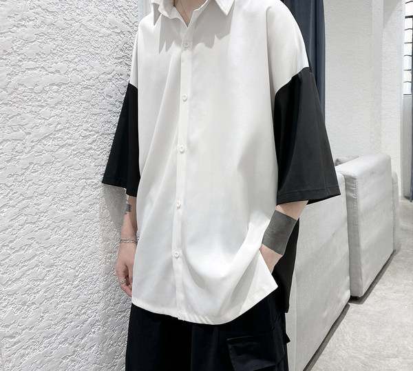 Meeste vabaaja lühikeste varrukatega särk