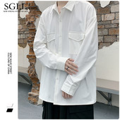 Férfi ing hosszú ujjal és zsebbel