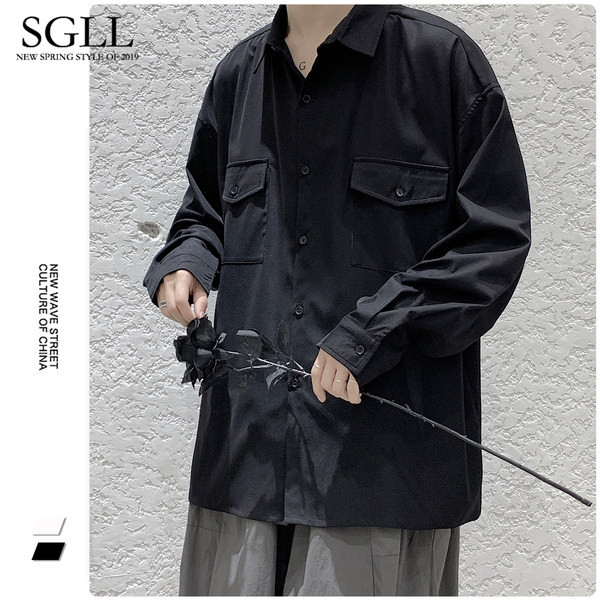 Vyriški marškiniai ilgomis rankovėmis ir kišenėmis