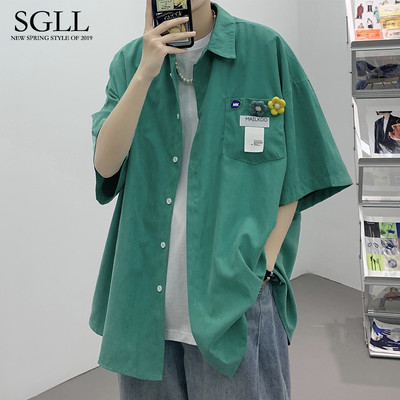 Ανδρικό πουκάμισο casual με κέντημα