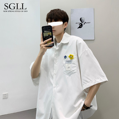 Ανδρικό πουκάμισο casual με κέντημα