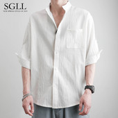 Meeste vabaaja särk nööpide ja taskuga