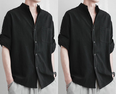 Meeste vabaaja särk nööpide ja taskuga