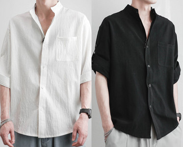 Meeste vabaaja särk nööpide ja taskuga