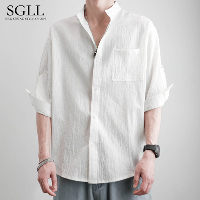 Meeste vabaaja särk nööpide ja taskuga