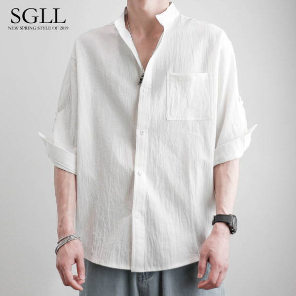 Meeste vabaaja särk nööpide ja taskuga