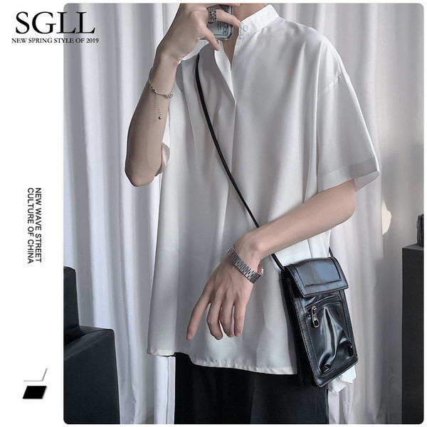 Vyriški marškiniai su 3/4 rankovėmis ir sagomis