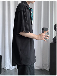 Ανδρικό πουκάμισο με κλασικό γιακά και κοντό μανίκι